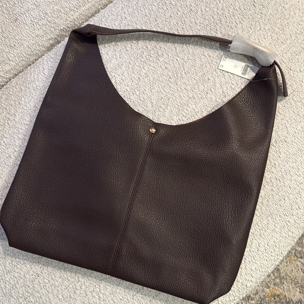 NWT Anthropologie The Love Knot Slouchy Bag The Buckle Edition Chocolate - Picture 12 of 15